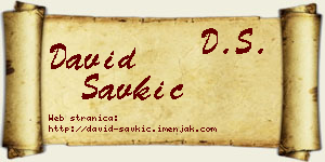 David Savkić vizit kartica